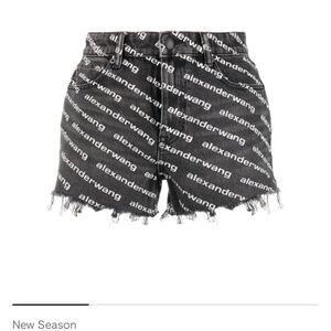 Alexander Wang Bite logo-print denim shorts